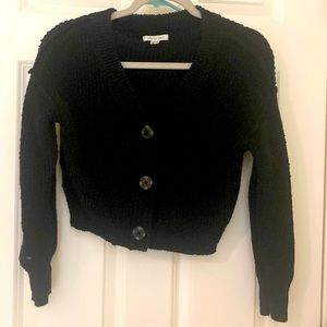 American race xs cropped sweater black